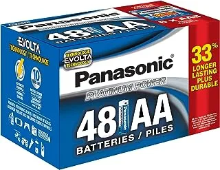 Panasonic Energy Corporation Platinum Power AA Alkaline Battery (LR6XE/48PC)