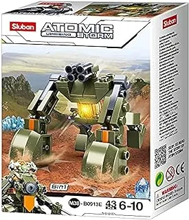 Sluban Atomic Storm Series - Warrior Robot Building Blocks 43 PCS - For Ages 6+ Years Old - Green