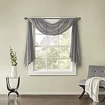 Madison Park Harper Sheer Curtain For Living Room - Lightweight Bedroom Window Treatment, Decoration Draping, Privacy and Light Filtering Room Décor, 42