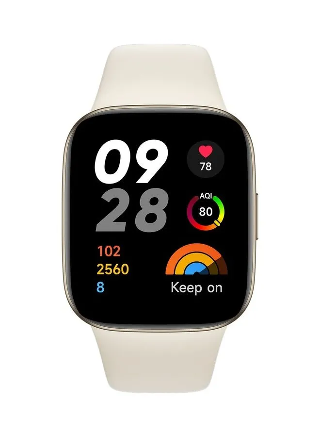 Xiaomi Redmi Smart Watch 3 1.75 Inch Amoled Touch Display 5Atm مقاومة للماء لمدة 12 يومًا عمر البطارية Gps 120 وضع التمرين مراقب معدل ضربات القلب استهلاك السعرات الحرارية جهاز تعقب النشاط الرياضي عاجي