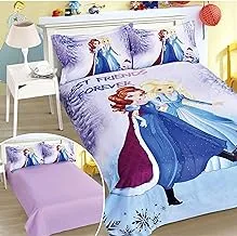 Unique Home Twin 4-Piece Reversible Comforter Set for Young Girls, 100% Microfiber Fabric (Premium Cotton Alternative), a Complete Bedding Set Perfect for an Enchanting Sleep Experience! (Blue-Lilac)