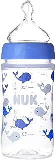 رضاعة NUK New Classic من مادة البولي بروبيلين للأطفال مع حلمة الاختيار الأول ، سعة 150 مل