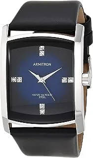 ساعة Armitron للرجال بسوار جلدي معلَّق بالكريستال الأصلي