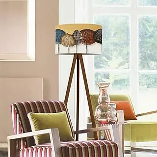 Markat FL-BR-0033 Modern Wood Floor Lamp, Brown