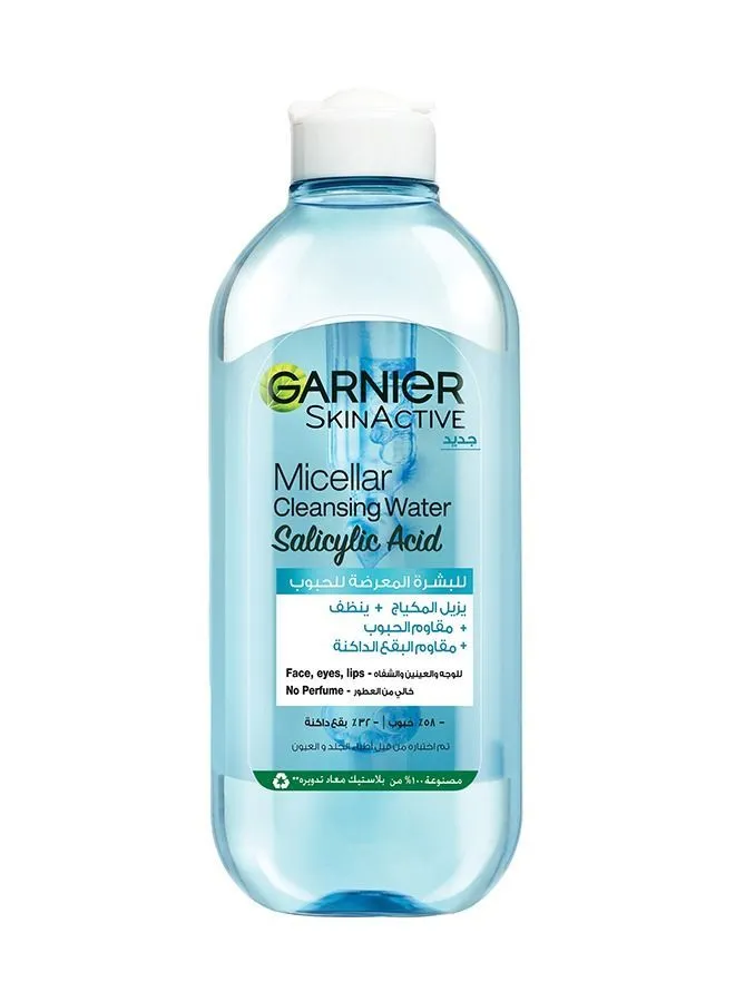Garnier Skinactive Micellar Cleansing Water For Acne Prone Skin With Salicylic Acid, 400ml