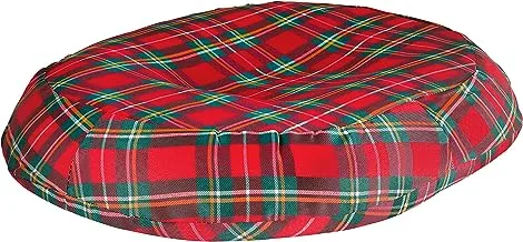 Duro-Med Molded Foam Ring Donut Seat Cushion Pillow, Plaid, 18