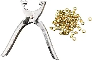Lawazim Metal Hole Puncher 2 Piece |Leathercraft|Stamping & Punching|Leather Hole Punch|Tool for Belt|Grommets Kit