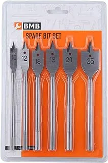 BMB Tools Spade Bit Set Silver 6 Piece of 2 Packs |Power & Hand Tools |Power Drill Parts & Accessories|Drill Bits|Twist Drill Bits|Jobber Drill Bits