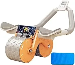 Exercise Roller Wheels,Automatic Rebound Ab Abdominal Exercise Roller Wheel, with Elbow Support and Timer, Abs Roller Wheel Core Exercise Equipment