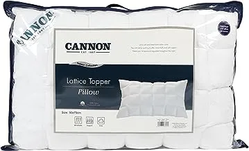 CANNON Lattice Toper Pillow, 50 x 75 cm, White