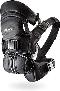 Hauck 4 Way Carrier, 4 in 1 Ergonomic Baby Carrier from Birth up to 12 kg, Headrest, Four Carrying Possibilities, High Level of Carrying Comfort - Black