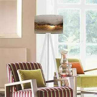 Markat FL-WH-0011 Modern Wood Floor Lamp, White