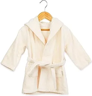 Masilo Hooded Baby Robe – Cream, Kids Bathrobe 100% Cotton, Towel and Bath for Babies and Toddlers (6-12 Months)…