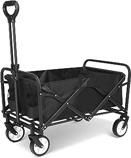 Collapsible Wagon Cart,Portable Folding Wagon, Heavy Duty Utility Foldable Outdoor Garden Wagon Cart for Sports, Shopping, Camping