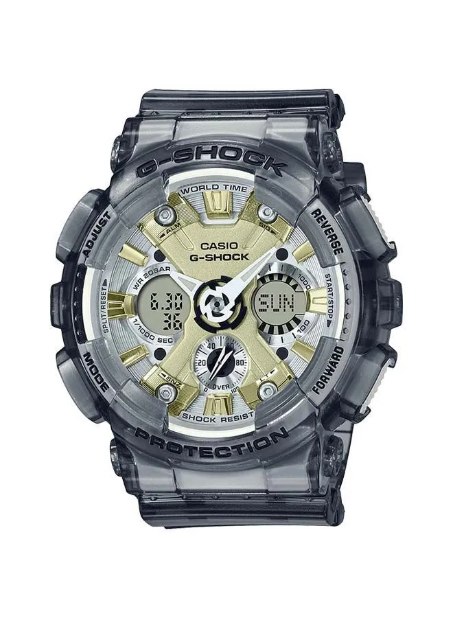CASIO Digital Round Wrist Watch With Resin Strap GMA-S120GS-8ADR