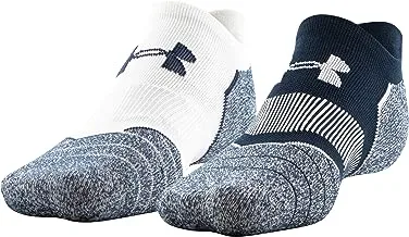 Under Armour unisex-adult Golf Elevated Performance No Show Tab Socks, 2-pairs Socks (pack of 2)