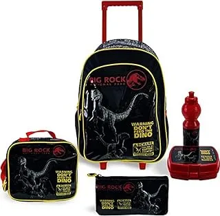 Universal Jurassic World 5 in 1 Don’t Feed The Dino Trolley Backpack Set, 18-Inch Size