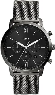 Fossil Men's Watch Neutra Chrono, 44mm case size, Chronograph movement, Stainless Steel Mesh strap