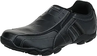 Skechers USA Men's Diameter-Nerves Slip-On Loafer,7.5 M US,Black Leather