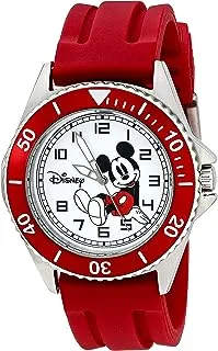 Disney Mickey Mouse Adult Honor Analog Quartz Watch, Red, Quartz Movement