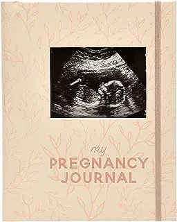 Pearhead Little Bundle of Joy Pregnancy Journal, Keepsake Pregnancy Memory Book with Sonogram Photo, First Through Third Trimester Pregnancy Milestone Tracker, Blush Leaf