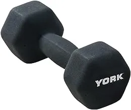 York 60489 Fitness Trangle Neoprene Dumbell 4 kg, Black