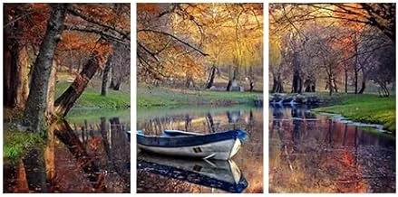Markat S3T4060-0244 Three Panels Wooden Paintings of Nature for Decoration, 40 cm x 60 cm Size