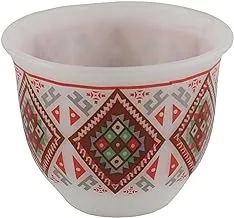 ALSAIF Gawa Cup Set Of 12PCs, White/Red Size: Large, 5169/L