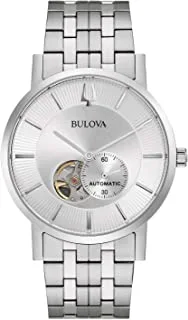 Bulova Men's American Clipper Automatic Leather Strap Watch, Open Aperture