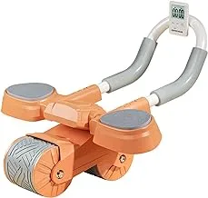 Ab Roller Wheel,Automatic Rebound Ab Abdominal Exercise Roller with Elbow Support and Timer for Home Gym Fitness,Double Wheel Ab Roller Equipment,Not Hurting the Knees