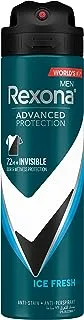 Rexona Men Antiperspirant Deodorant Spray, 72 hour sweat & odor protection*, Lime Fresh, with MotionSense technology, 150ml