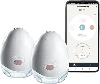 Tommee Tippee Made for Me Double Electric Wearable Breast Pump, Hands-Free, in-Bra Breastfeeding Pump, Portable, Quiet, 1 Massage and 8 Express Modes, 4 Hour Battery Life
