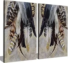 Markat S2T4060-0037 Two Panels Wooden Paintings for Decoration, 40 cm x 60 cm Size