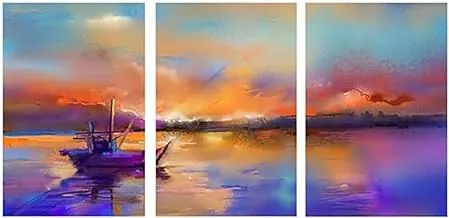 Markat S3TC6090-0276 Three Panels Canvas Paintings of Nature for Decoration, 90 cm x 60 cm Size