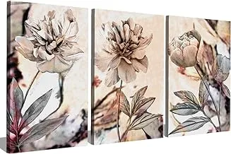 Markat S3TC4060-0657 Three Panels Decorative Canvas Roses Paintings, 40 cm x 60 cm Size