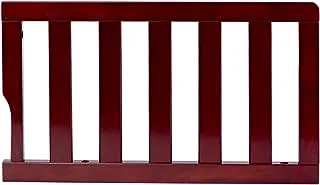 Dream On Me Convertible Crib Toddler Guard Rail in Cherry, Converts Cribs to Toddler Beds, Solid Wood Construction