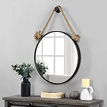FirsTime & Co. Dockline Round Mirror, American Crafted, Oil Rubbed Bronze, 22 x 2 x 33.5