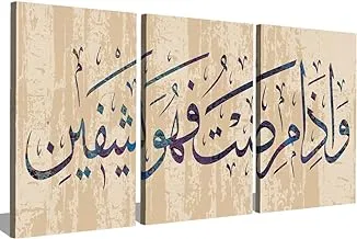 Markat S3TC6090-0573 Three Panels Canvas Paintings for Decoration with Quote 