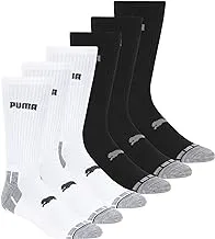 PUMA mens 6 Pack Crew Socks