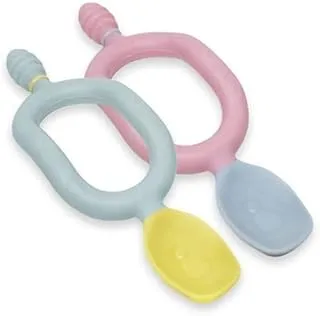 Bibado Dippit Weaning Spoon and Dipper 2-Pieces, Pink
