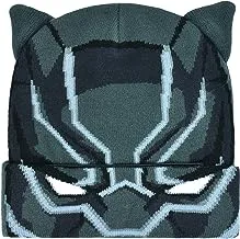 Concept One Marvel Black Panther Roll Down Cuff Beanie Hat, Black, One Size, Black, One Size