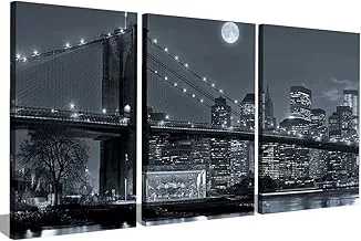 Markat S3TC5070-0142 Three Panels Canvas Paintings of the Bosphorus Bridge for Decoration, 50 cm x 70 cm Size