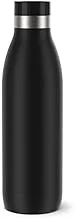 TEFAL BLUDROP Color Drinking Bottle, Reusable Stainless Steel Bottle, Sustainable, Powder Coating, Ergonomic, Easy Drinking, Hot & Cold Drinks, Dishwasher-Safe, Leak-Proof, 0.7 L, black N3110910