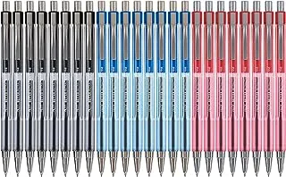 مجموعة أقلام بيلوت بيتر بول القابلة للسحب، ذات نقطة دقيقة، 8 أقلام لكل منها باللون الأسود والأزرق والأحمر (إجمالي 24 قلمًا)
