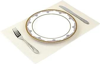 مفرش طاولة منسوج من الفينيل غير قابل للانزلاق من هوم - 30 × 45 سم - مقاوم للحرارة، سهل التنظيف، مفرش طاولة - مفرش طاولة قابل للغسل للمنزل والمطاعم وتزيين الحفلات