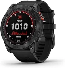 Garmin fenix 7X Solar Multisport GPS Watch, Slate Grey with Black Band, 010-02541-01