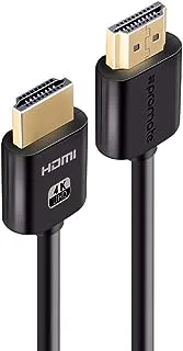 بروميت - كابل HDMI 4K مع موصل مطلي بالذهب 24K، طول 300 سم، أسود