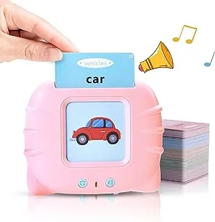 ECVV 112 Cards Talking Flash Cards for Toddlers 2-4 Years,Educational Toys for 1 2 3 4 Year Old - Speech Therapy Toys Learning Animals Shape Color, Learning Cards Machine Birthday Gift for Ages 1-4