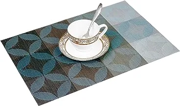 Home Non-Slip Crossweave Woven Vinyl Insulation Place Mat - 30 x 45 cm - Heat-Resistant, Easy-to-Clean, Tabletop Placemat - Washable Table Mats for Home, Restaurants and Party Decoration