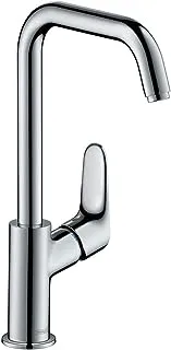 Hansgrohe Focus Comfortzone 240 Single Lever Basin Mixer with Swivel Spout and Pop Up Waste Set, Chrome